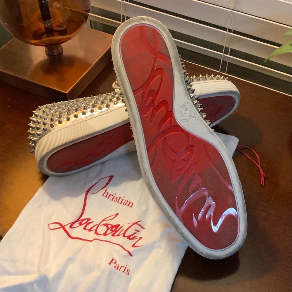 Silver Roller Boat Men’s Christian Louboutins - Picture 3 of 9